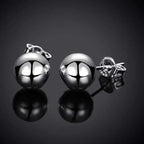 S925 Sterling Silver Stud Earrings 10mm Minimalist Simple Design Hypoallergenic Daily Wear Ear Piercing Jewelry for Women Girls Gift