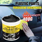 Car Plastic Polish & Tire Coating 400g with Sponge – All-in-One Restorer for Dashboard, Seats & Bumpers, Long-Lasting PVC Formula, Streak-Free Shine, Easy Auto Detailing Application