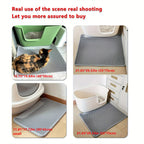 Cat Litter Mat with Double-Layer Filtration – Anti-Tracking Litter Trapping Mat Prevents Spills & Mess Outside the Box, Easy-Clean Waterproof Cat Litter Rug