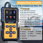 Professional OBD2 Scanner Diagnostic Tool Check Engine Code Reader with Reset Mode 6 Mode 8 I/M Readiness - Universal Car Diagnostic Scan Tool for All OBDII Vehicles Since 1996