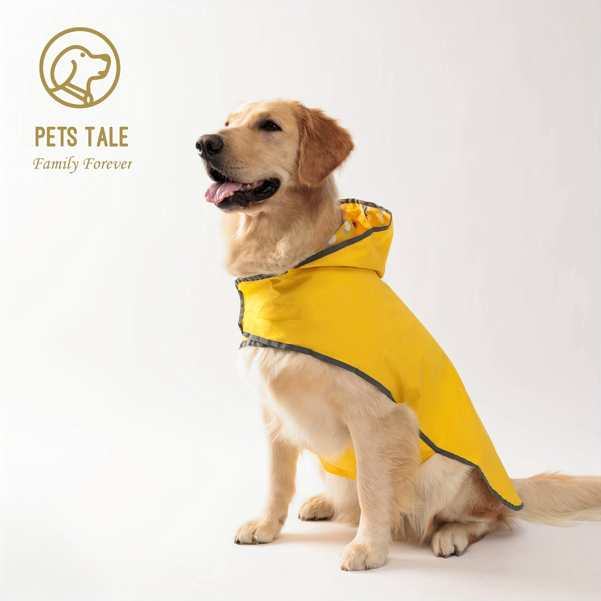 Reversible Dog Raincoat Waterproof Jacket – Machine Washable Rain Coat for Small Medium Large & Extra Large Breeds, Adjustable Straps, Lemon Yellow Polyester Pet Rain Gear for Dogs XS to 5XL
