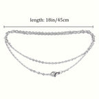 50pcs 18 Inch 304 Stainless Steel Necklace Chains with Lobster Clasp - Tarnish Resistant DIY Jewelry Making Supplies for Pendants, Charms, Bracelets & Keychains, Bulk Chain Set for Crafters