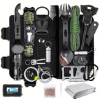Professional Survival Gear Kit 14, 152 or 258 Piece – Outdoor Emergency Survival Equipment with Fire Starter, Compass & Multitool for Camping, Hiking & Adventure, Best Gift for Men & Women