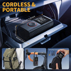 Cordless Digital Tire Inflator 150PSI with Protective Case – Portable Air Compressor Pump for Car Motorcycle Bike SUV Truck, Auto Emergency Kit, Gift for Men & Dad