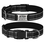 Customizable Reflective Dog Collar with Personalized Name Plate - Padded Nylon Comfort Fit, 12 Color Options, Engraved ID Tag Alternative for Small Medium & Large Dogs, Perfect Personalized Dog Gift for Dog Lovers