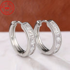 S925 Sterling Silver Zirconia Earrings for Women - Minimalist Hypoallergenic Shiny CZ Stud Earrings Lightweight Daily Wear, Perfect Gift for Women Birthday Valentine's Anniversary Date Night
