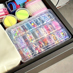 30-Piece Mini Bead Storage Set – Transparent Plastic Hinged Lid Containers for DIY Crafts, Jewelry Making, Beads, Findings & Handicraft Supplies | Christmas & Halloween Gift | Velora