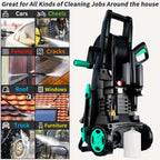 4500 PSI Electric Pressure Washer 3.2 GPM – with Foam Cannon, 4 Quick-Connect Nozzles, Inlet Hose & Filter for Car, Fence, Driveway & Home Cleaning