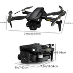 TD12LCD Drone with LCD Screen Remote Control Brushless Motor Dual Camera WiFi FPV Foldable Quadcopter for Adults Beginners 3D Flips Headless Mode One-Key Takeoff SD Card Support