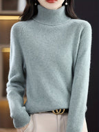 Women's Loose Fit Lapel Collar Knit Pullover Sweater - Casual Long Sleeve Solid Color Stretch Top for Fall Winter S-XXL