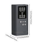 Portable Tire Inflator Air Compressor Wireless – USB Rechargeable, Digital Display, LED Light, Multi-Nozzle Adapter, Lithium Battery, Fits Car, Motorcycle, Bicycle, Sports Balls