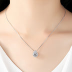 1CT D Color Moissanite Water Drop Pendant Necklace for Women – 925 Sterling Silver Teardrop Necklace with Certificate, Bridal & Anniversary Jewelry Gift