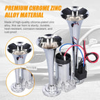 130dB Super Loud Double Tube Air Horn 12V/24V – Aluminum Alloy with Compressor, Quick Install for Trucks, SUVs, Motorcycles, Boats & Off-Road Vehicles