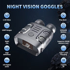 Night Vision Binoculars 2.5K HD – 10x Zoom Magnification, 800m Viewing Distance, 2.4" Screen, Photo & Video Recording, for Fishing, Camping, Boating & Hunting, Practical Gift for Men