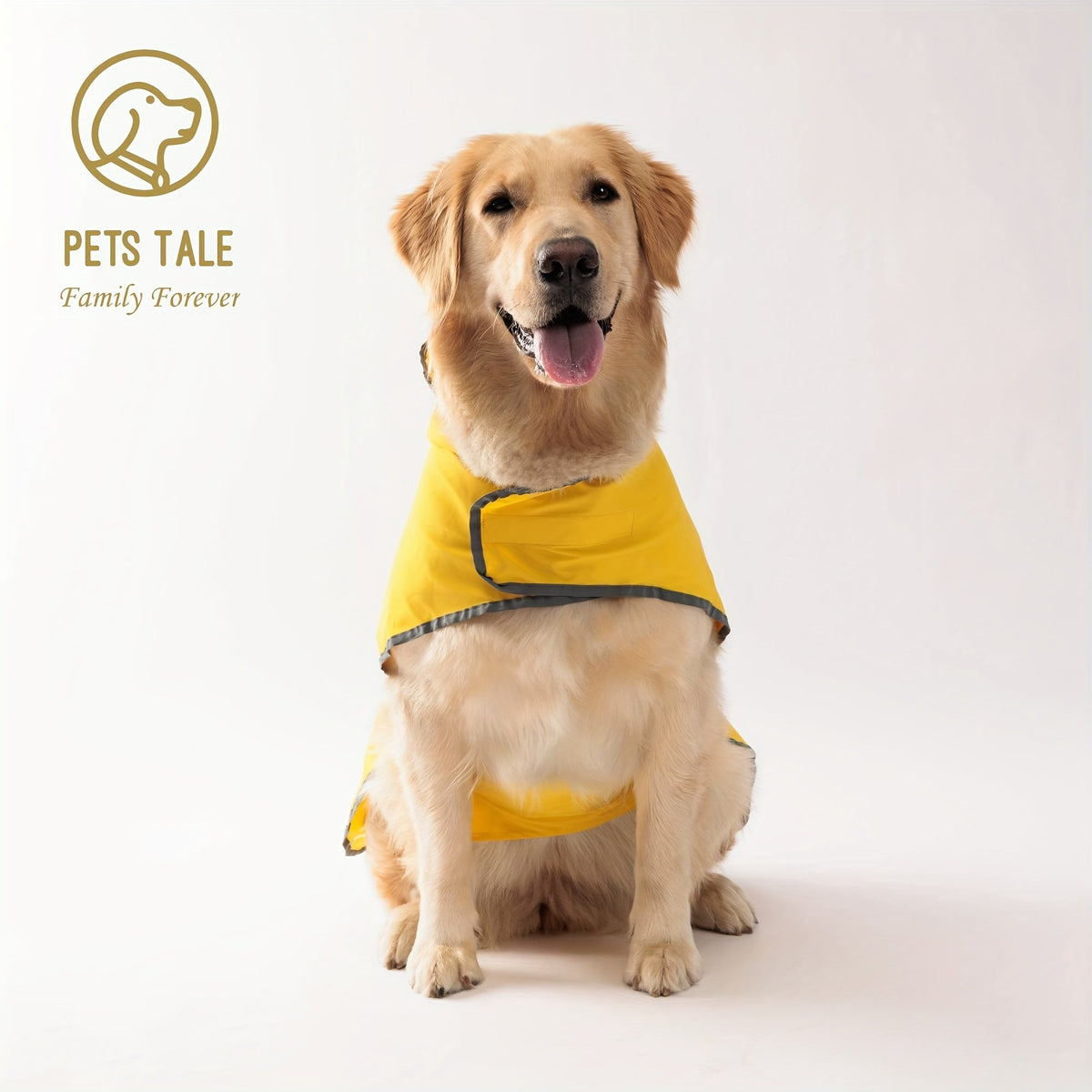 Reversible Dog Raincoat Waterproof Jacket – Machine Washable Rain Coat for Small Medium Large & Extra Large Breeds, Adjustable Straps, Lemon Yellow Polyester Pet Rain Gear for Dogs XS to 5XL