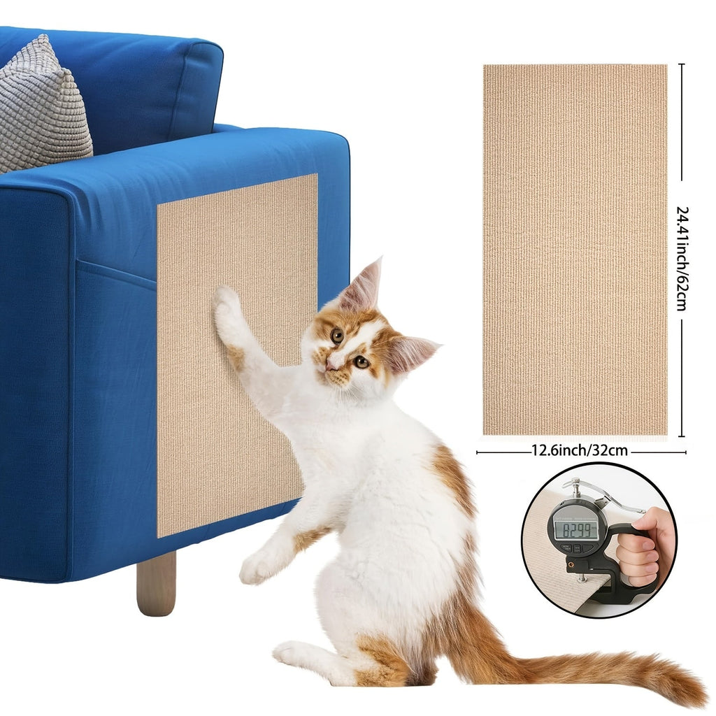 Cat Scratch Furniture Protectors Self-Adhesive - Trimmable Sofa & Wall Scratch Guards, Durable Cat Scratching Deterrent Pads for Couch, Chair, Door Frame