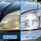 Headlight Restoration Kit 8.5oz - Car Headlight Cleaner Fluid Removes Oxidation, Yellowing & Haze, Crystal Coating Refurbishment Agent for Plastic Lens Covers, Restores Clarity on 6-10 Headlights