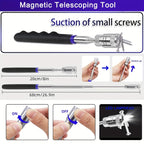 17Pcs Auto Trim Removal Tool Kit with Picks, Pry Tools, Metal Scraper & Magnetic Telescopic Pickup - Car Dash Panel Door Clip Remover Set, Bicycle Maintenance Tools