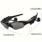 Bluetooth 5.4 Smart Audio Glasses Wireless Headset – Hands-Free Calls & Music, Built-In Condenser Mic, Volume Control, USB Charging, 80mAh Battery, Open Ear Wearable Tech Eyewear for Men & Women