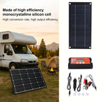 Solar Panel Kit with Battery Charging Controller – Portable Off-Grid Power for Car, RV, Caravan, Camping & Outdoor Use