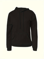 Women's Hoodies Set 2 Piece Long Sleeve Pullover Hoodie Sweatshirt with Pockets Solid Color Cozy Fall Winter Tops XS-XXL
