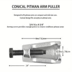 5-Piece Front End Service Kit - Pitman Arm Puller, Ball Joint Separator & Tie Rod Removal Tool Set, Heavy Duty Forged Steel, Universal Fit for Most Vehicles, Includes Carrying Case