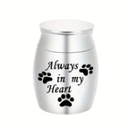 Small Keepsake Urns for Human & Pet Ashes - 1.57 Inch Mini Cremation Urn Aluminum Alloy Memorial Ashes Holder Always in My Heart, 6 Colors Available