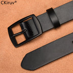 3-Pack Men's PU Faux Leather Belt Set – Casual Designer Style Alloy Buckle Belts for Jeans in Black, Brown & Khaki, Sizes 110-130cm
