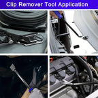 17Pcs Auto Trim Removal Tool Kit with Picks, Pry Tools, Metal Scraper & Magnetic Telescopic Pickup - Car Dash Panel Door Clip Remover Set, Bicycle Maintenance Tools