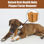 Durable Dog Chew Toy T-Shape – Non-Breakable Textured Gum Toy with Ergonomic Grip for Aggressive Chewers, Puppies & Adult Dogs, Tough Plastic Teeth Cleaning Chew