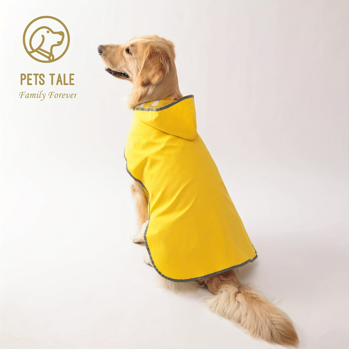 Reversible Dog Raincoat Waterproof Jacket – Machine Washable Rain Coat for Small Medium Large & Extra Large Breeds, Adjustable Straps, Lemon Yellow Polyester Pet Rain Gear for Dogs XS to 5XL
