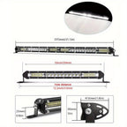 LED Work Light Bar Kit for Off-Road Truck Jeep SUV UTV ATV Tractor – 22" & 10" Light Bar + 4" LED Pods, 2000-3000 Lumens, 12-24V, No Battery Required, Multiple Configurations