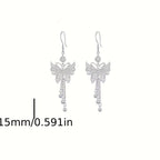 S925 Sterling Silver Butterfly Earrings with Long Tassels – Elegant Vintage Drop Earrings for Women, Nature-Inspired Graceful Movement, Perfect Gift for Weddings, Everyday Wear & Friends