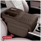 Car Center Console Tray Organizer with Raised Design Tissue Box Cup Holder Non-Slip Storage Mat Black Orange Red Brown Beige