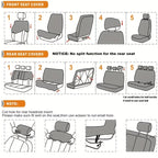 Universal Car Seat Covers for 5-Seater Vehicles - Butterfly & Tire Pattern, Thickened Wear-Resistant Breathable Fabric, Full Set Front & Rear Seat Protection, Fits Most Cars, Trucks & SUVs
