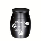 Small Keepsake Urns for Human & Pet Ashes - 1.57 Inch Mini Cremation Urn Aluminum Alloy Memorial Ashes Holder Always in My Heart, 6 Colors Available