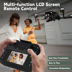 TD12LCD Drone with LCD Screen Remote Control Brushless Motor Dual Camera WiFi FPV Foldable Quadcopter for Adults Beginners 3D Flips Headless Mode One-Key Takeoff SD Card Support