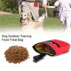 Dog Training Treat Pouch with Secure Closure – Portable Waist Pack Snack Reward Bag for Obedience & Agility Training, Puppy Feeding On-the-Go, Durable Polyester, Black or Red