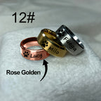 Custom Engraved Pet Memorial Ring 8mm – Personalized Name & Message Stainless Steel Ring for Dog & Cat Lovers, Unisex Keepsake Gift for Birthday Anniversary Christmas, Silver & Rose Gold
