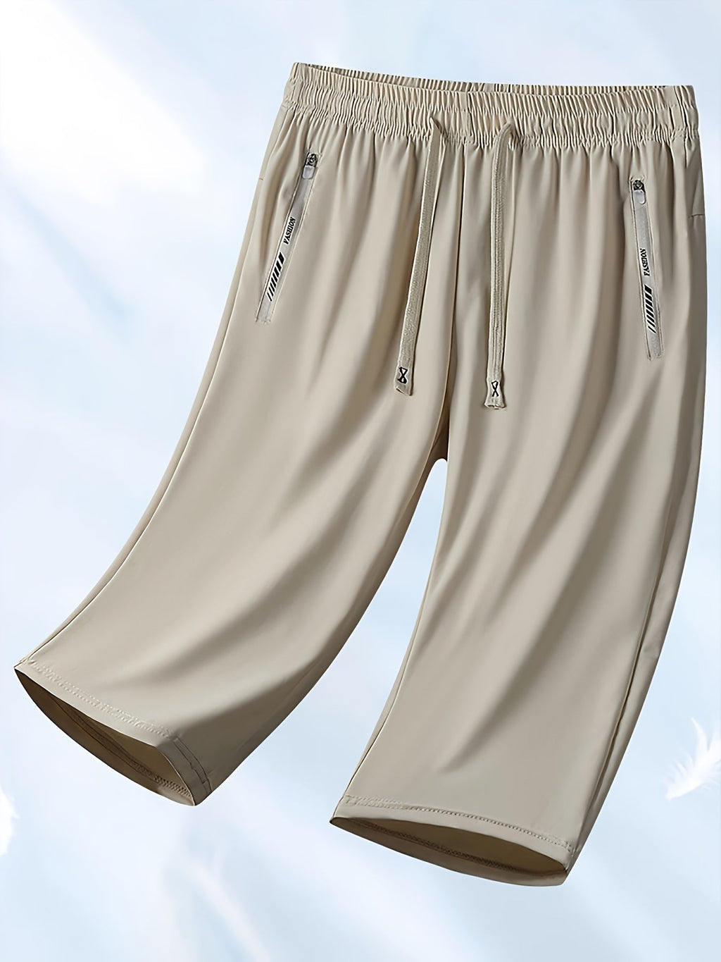 Women's Cooling Capri Pants Solid Color Mid Elasticity Smooth Fabric - Casual Lightweight Summer Cropped Pants for Daily Outings Leisure Travel Beach Vacation