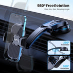 Universal Car Phone Holder Dashboard Mount - Adjustable Cell Phone Car Mount for iPhone, Samsung & All Android Smartphones, Stable Dash Mount with Flexible Viewing Angles, Easy One-Hand Operation