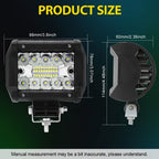 LED Work Light Bar Kit for Off-Road Truck Jeep SUV UTV ATV Tractor – 22" & 10" Light Bar + 4" LED Pods, 2000-3000 Lumens, 12-24V, No Battery Required, Multiple Configurations