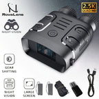 Night Vision Binoculars 2.5K HD – 10x Zoom Magnification, 800m Viewing Distance, 2.4" Screen, Photo & Video Recording, for Fishing, Camping, Boating & Hunting, Practical Gift for Men