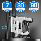 Cordless 2-in-1 Brad Nailer & Stapler Gun 20V – No Compressor Needed, Battery & Charger Included, Safety Guard, 1600/2000 Nails & Staples for Carpentry, Upholstery & DIY