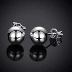S925 Sterling Silver Stud Earrings 10mm Minimalist Simple Design Hypoallergenic Daily Wear Ear Piercing Jewelry for Women Girls Gift