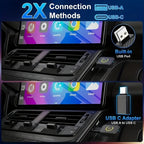 Mini Wireless CarPlay Adapter 2025 Upgraded – Plug & Play Wired to Wireless CarPlay Dongle for Apple iPhone & Android, Low Latency, Fast Stable Connection, No Battery Required, USB Set Included