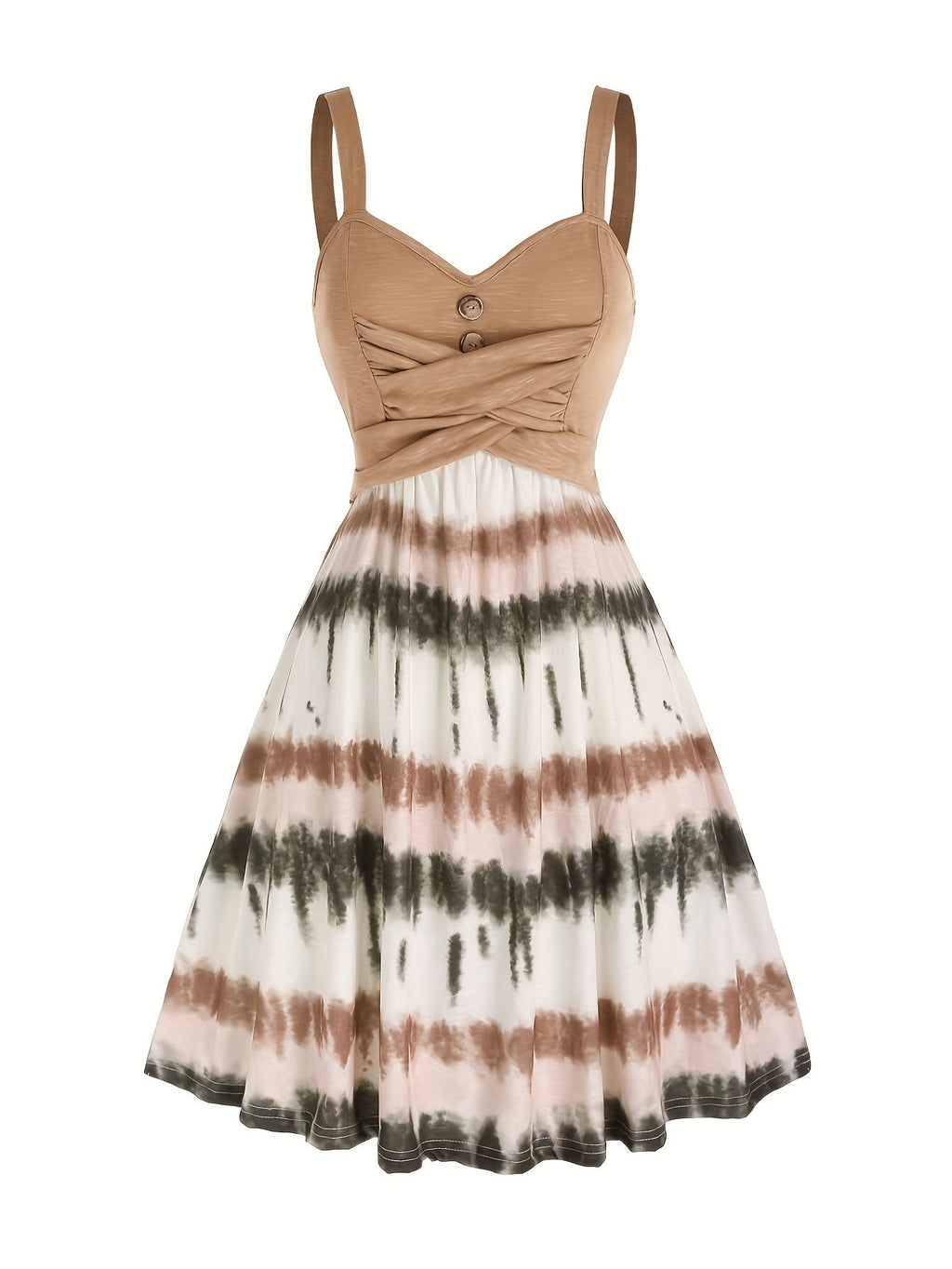 Tie Dye Print Dress Women Sleeveless Backless V-Neck Summer Casual Sundress Boho Colorful Mini Dress S-XXL Multiple Colors