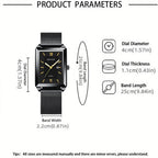4pcs Men's Fashion Quartz Watch & Jewelry Set – Stainless Steel Strap Date Display Watch with Necklace Bracelet Ring, Business Casual Elegant Gift Set for Men in Gold Silver Black