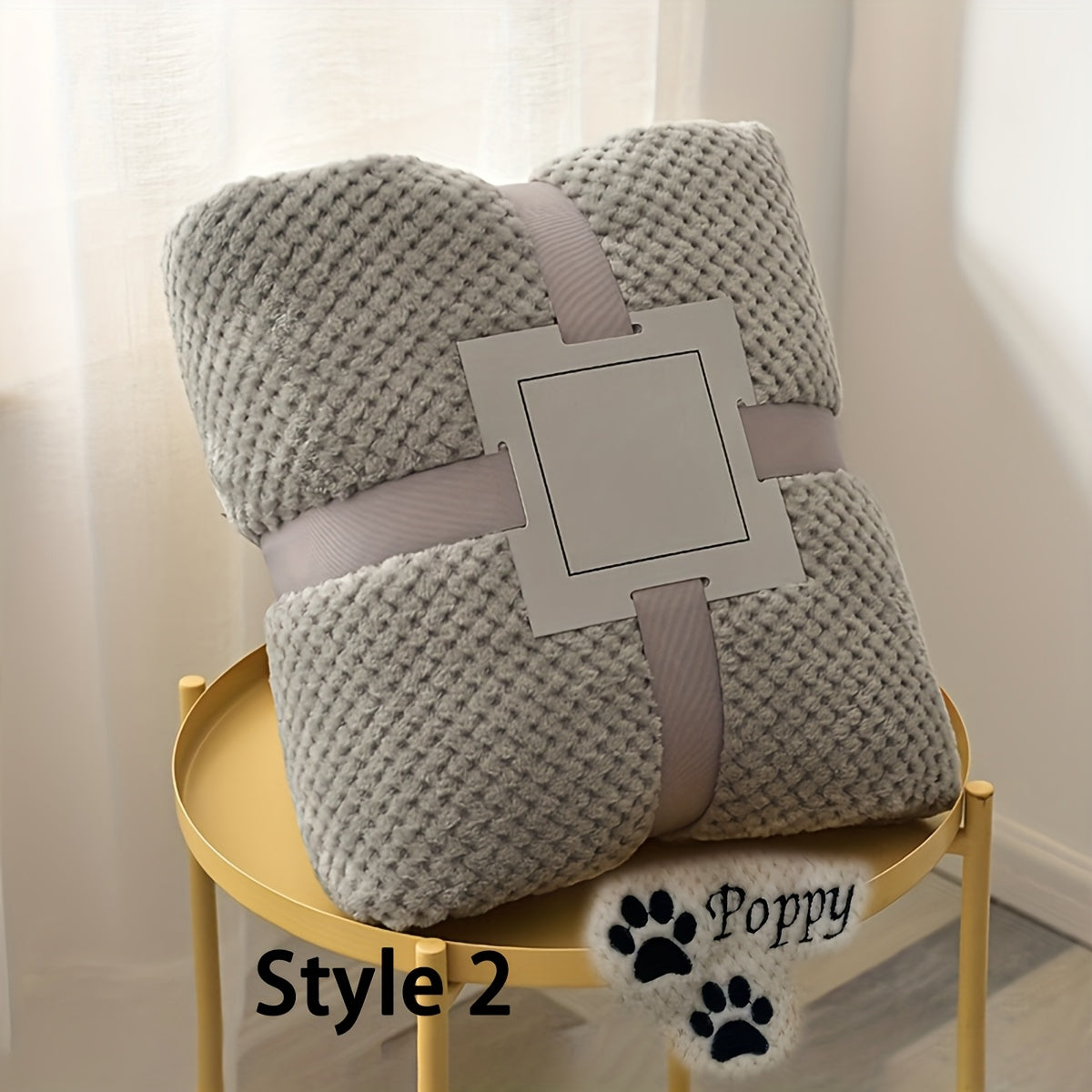 Custom Embroidered Pet Blanket for Dogs & Cats – Personalized Plaid Throw with Name or Initials, Cozy Soft Nest Blanket for Small Dogs and Cats, Warm Home Decor Pet Bed Gift