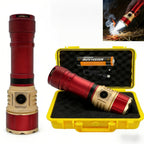Tactical Flashlight with Fresnel Fire Starter – 4500 Lumen Aluminum Alloy, 1000m Beam, Rechargeable 21700 3000mAh Battery, Portable Compact High Brightness for Camping, Survival & Emergency